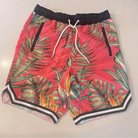 MC2 Saint Barth Mens Gustavia Paradise Flower Long Swim Shorts